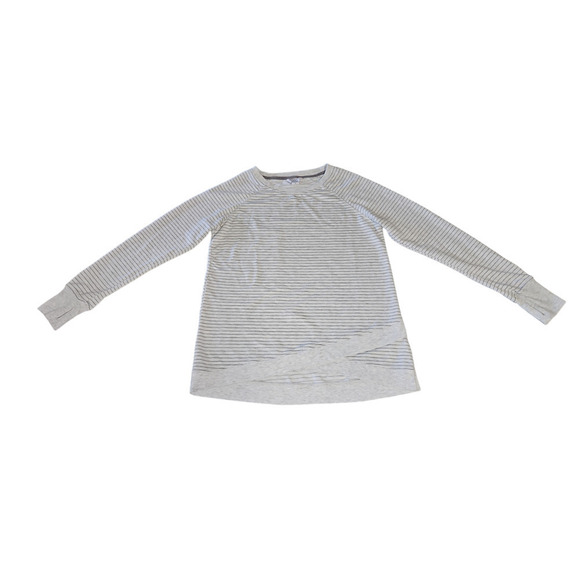 Danskin Striped Sweatshirt w/Thumb Loops - Picture 1 of 8